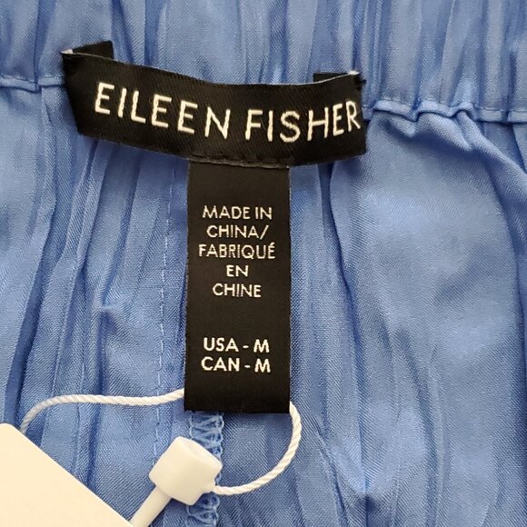 Eileen Fisher Crushed Silk Ultramarine Flared Skirt NWT - Picture 13 of 16